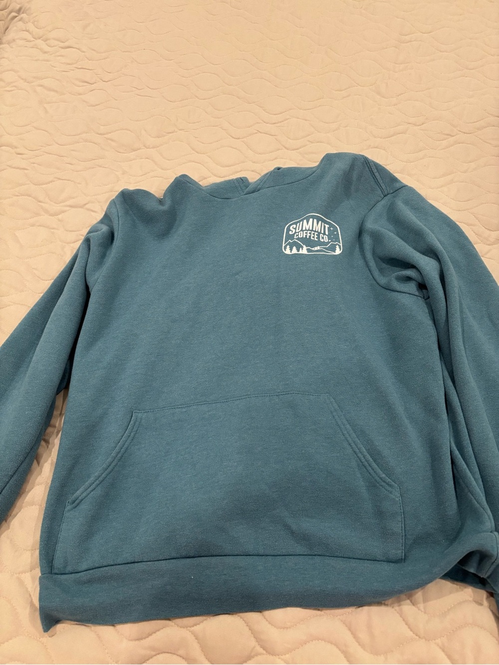 Bella Canvas Teal Summit Coffee Co. Pullover Hoodie